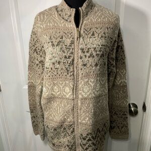 Coldwater Creek Textured Knit Sweater Size 10-12 M CB-10